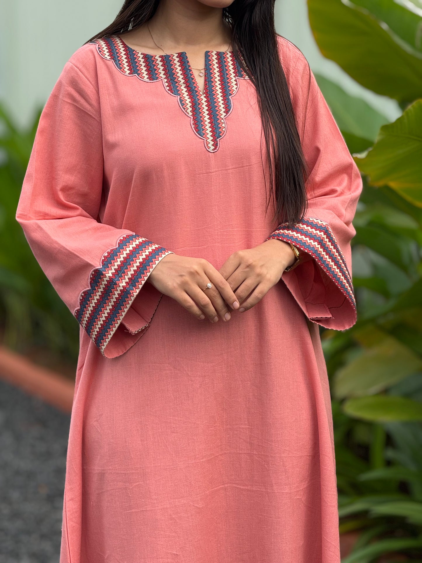 ZU25X387-PEACH FLEX STRIPED