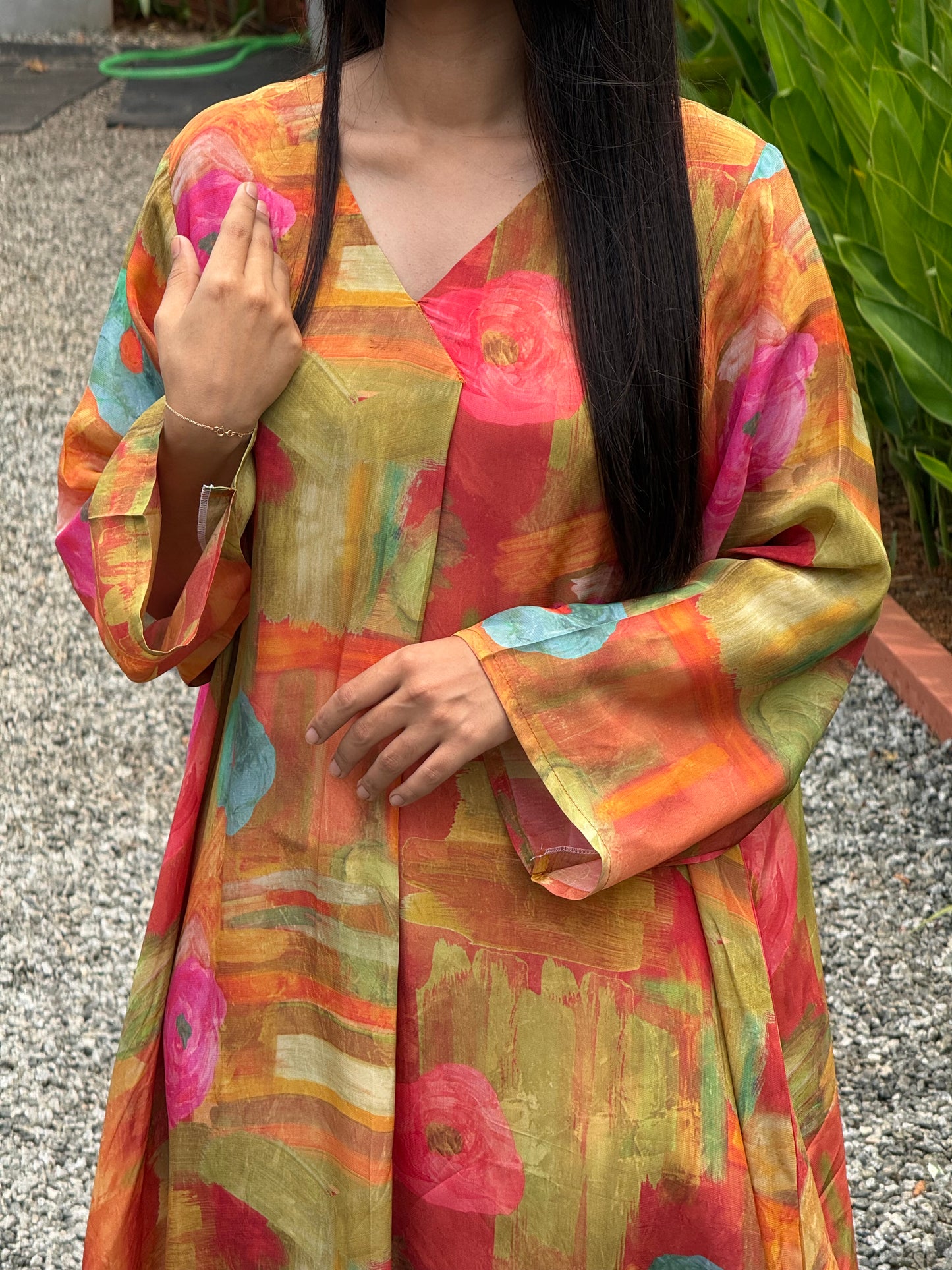 ZU25X396-CRAPE SILK PRINTED