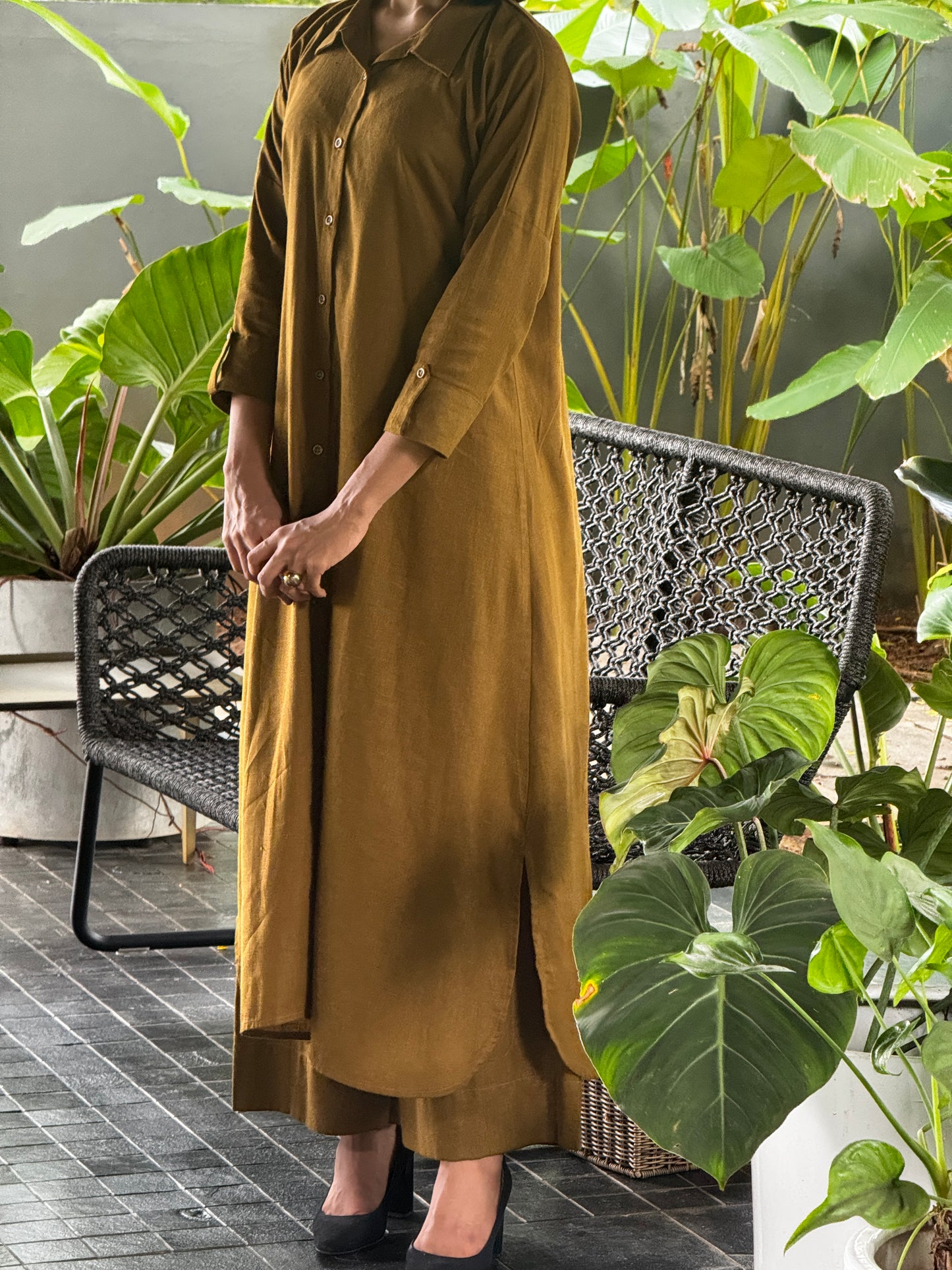 ZU25X368- LINEN KAFTAN