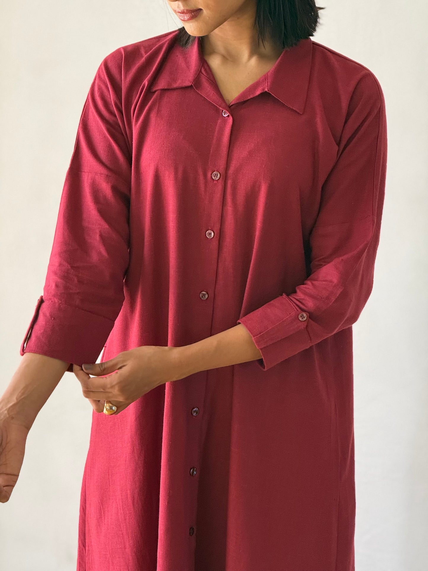 ZU25X370- LINEN KAFTAN