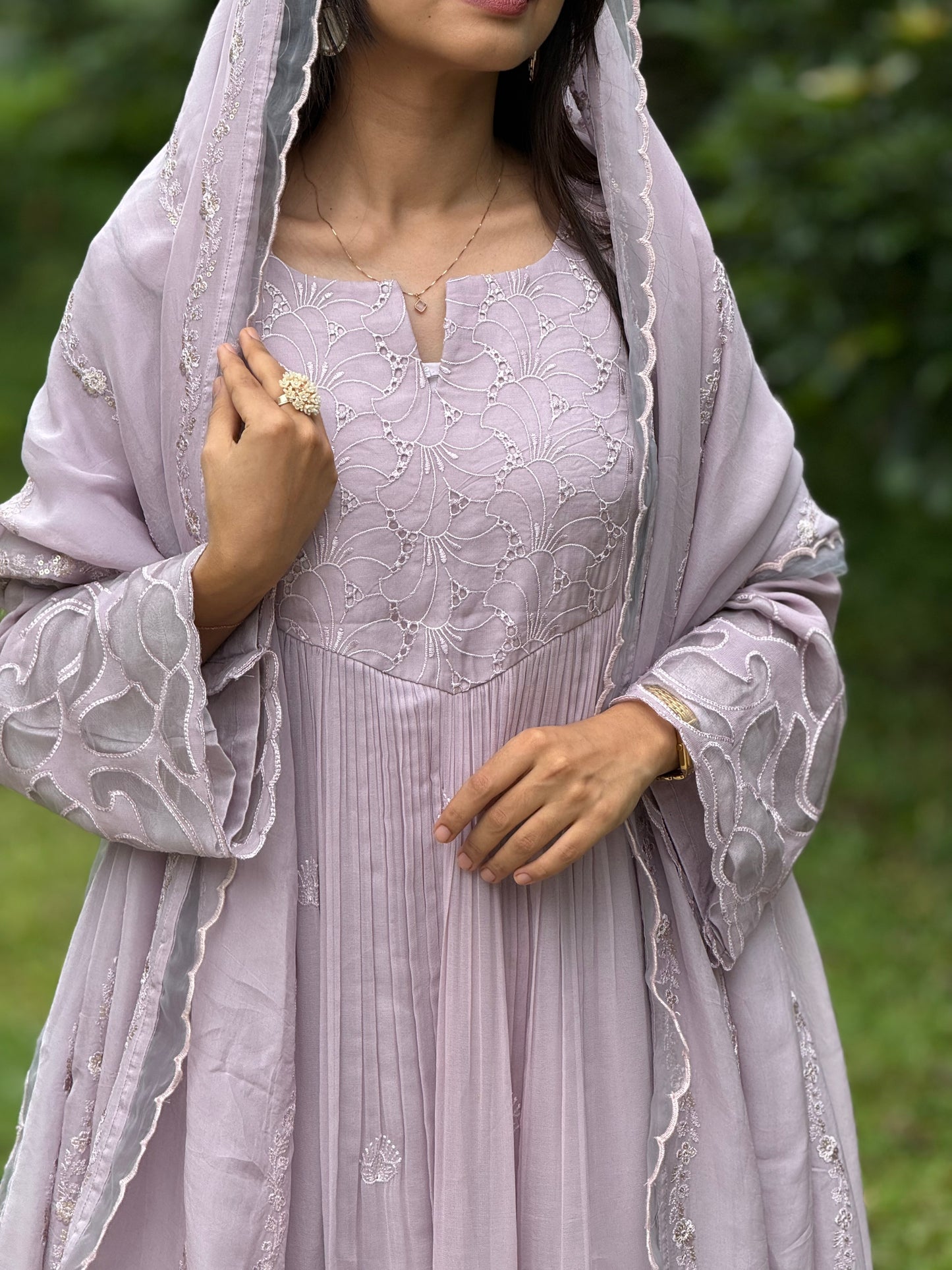 ZU25X388-LAVENDER GEORGETTE