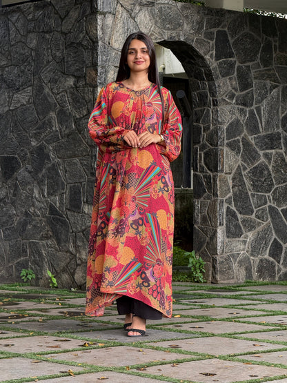 ZU25X395-CRAPE SILK PRINTED