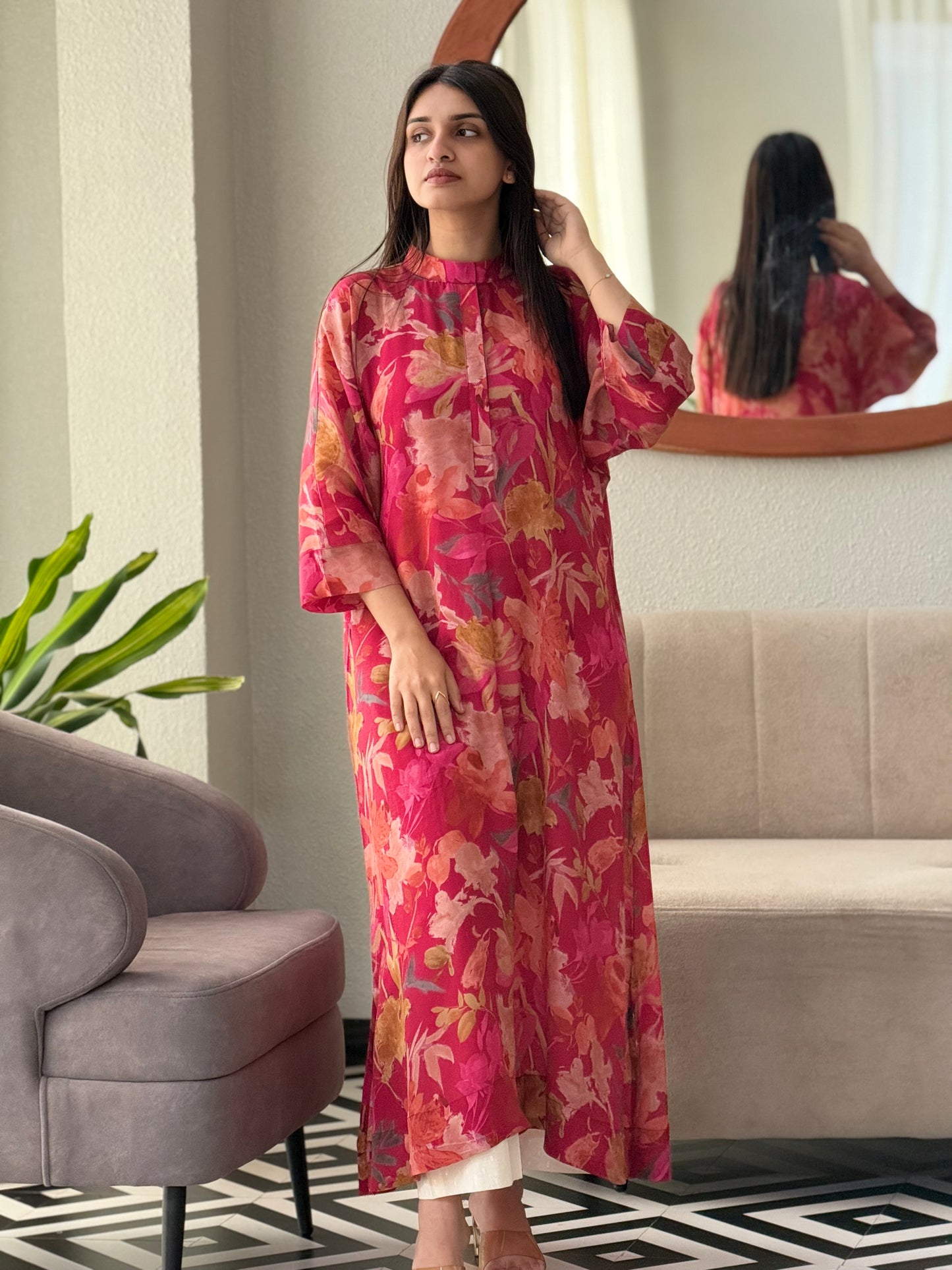 ZU25X277-CRAPE SILK PRINTED