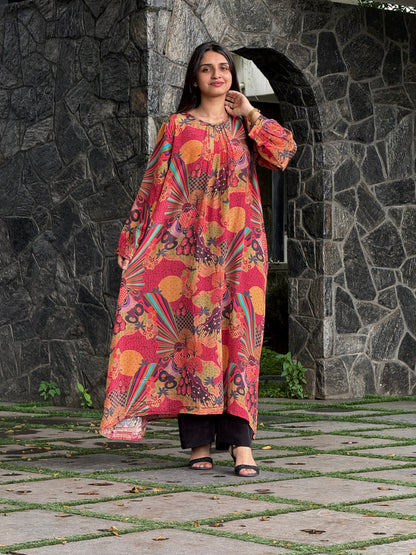 ZU25X395-CRAPE SILK PRINTED