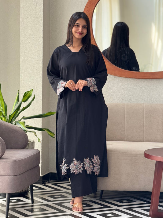 ZU25X255-BLACK FLORED FLEX