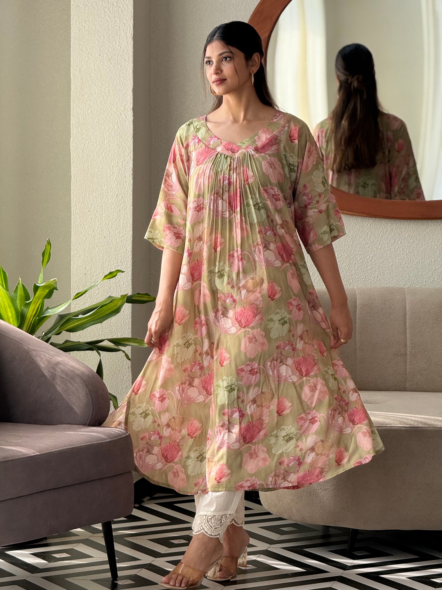 ZU25X299-MUSLIN SILK PRINTED