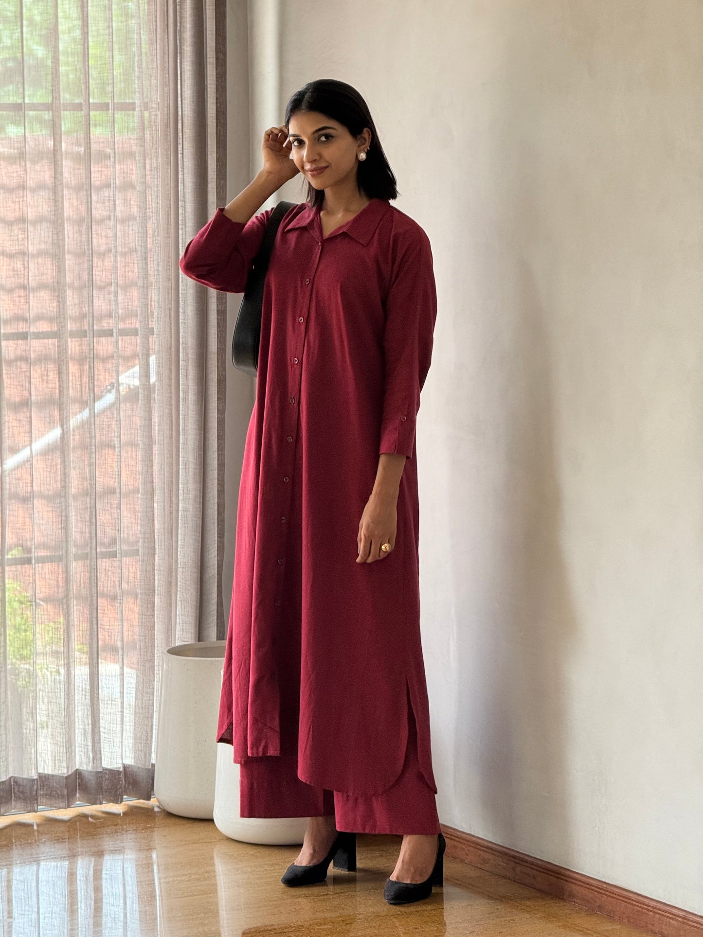 ZU25X370- LINEN KAFTAN