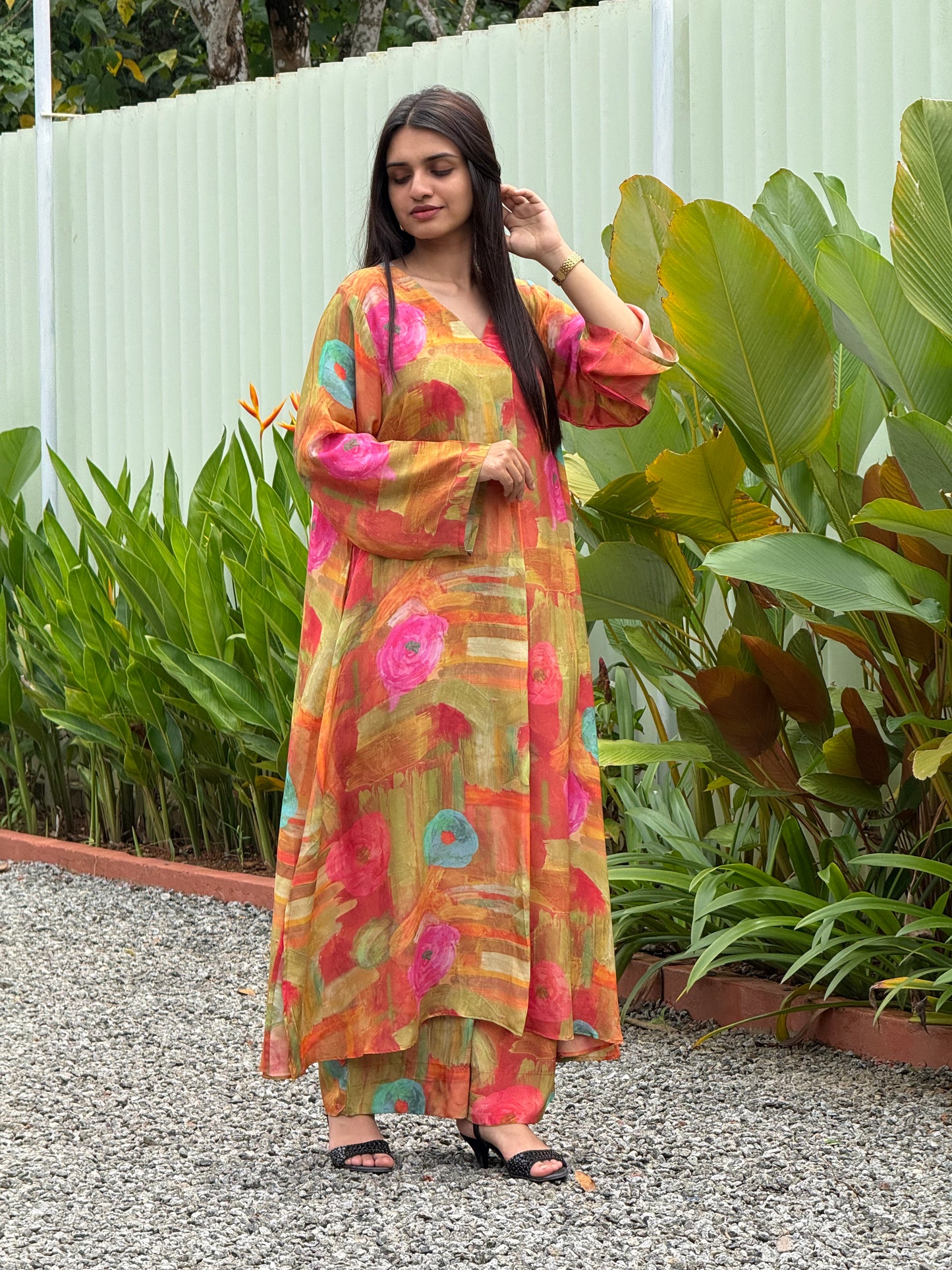 ZU25X396-CRAPE SILK PRINTED