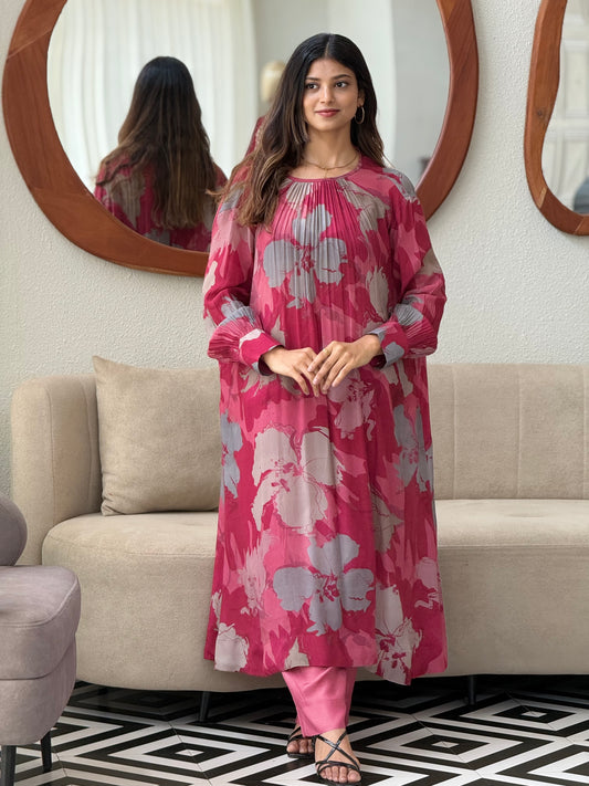 ZU25X326-CRAPE SILK PRINTED