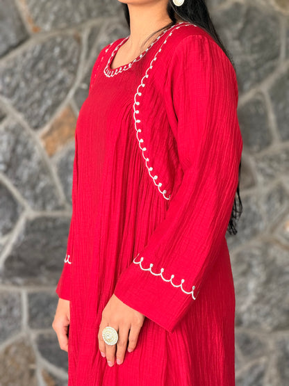 ZU25X285- CHERRY RED EMB