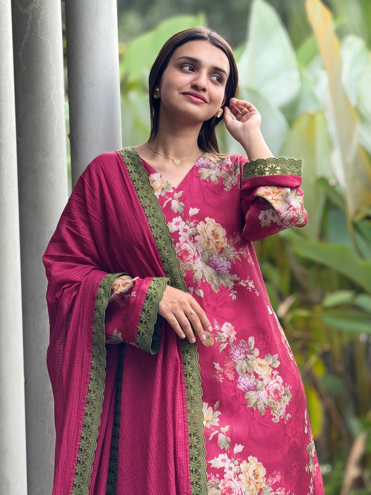 ZU25X254- MUSLIN MEROON