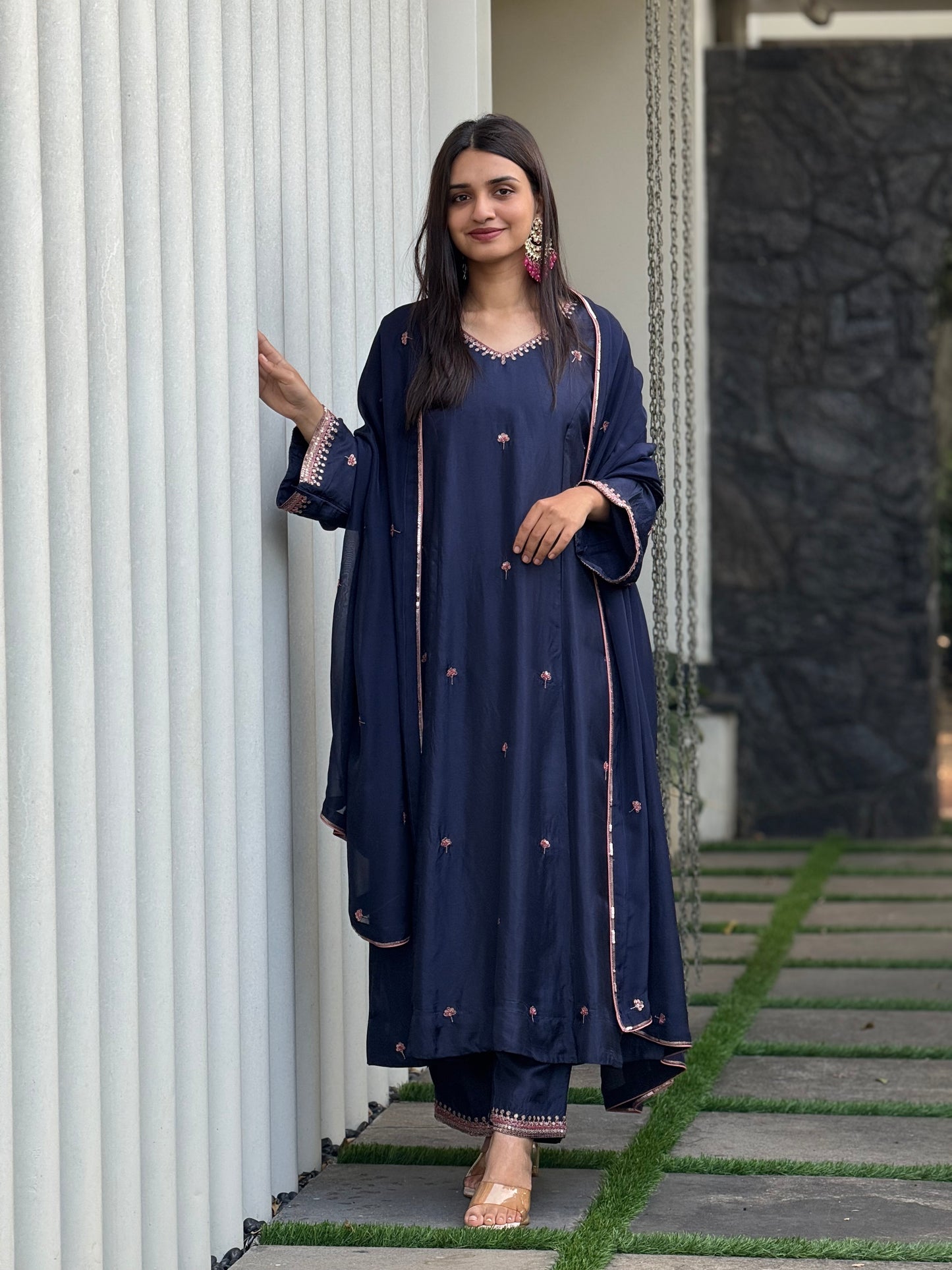 ZU25X263- MUSLIN PANEL NAVY