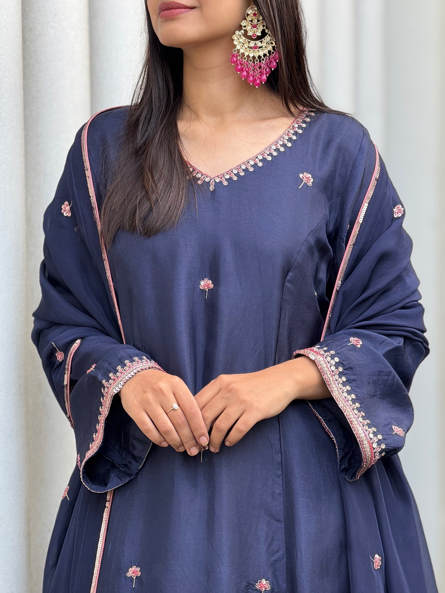 ZU25X263- MUSLIN PANEL NAVY