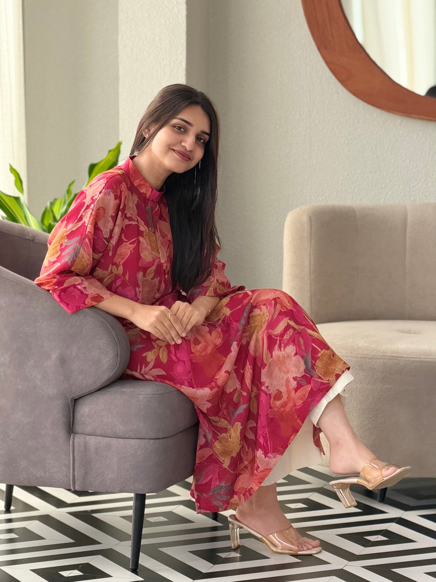 ZU25X277-CRAPE SILK PRINTED