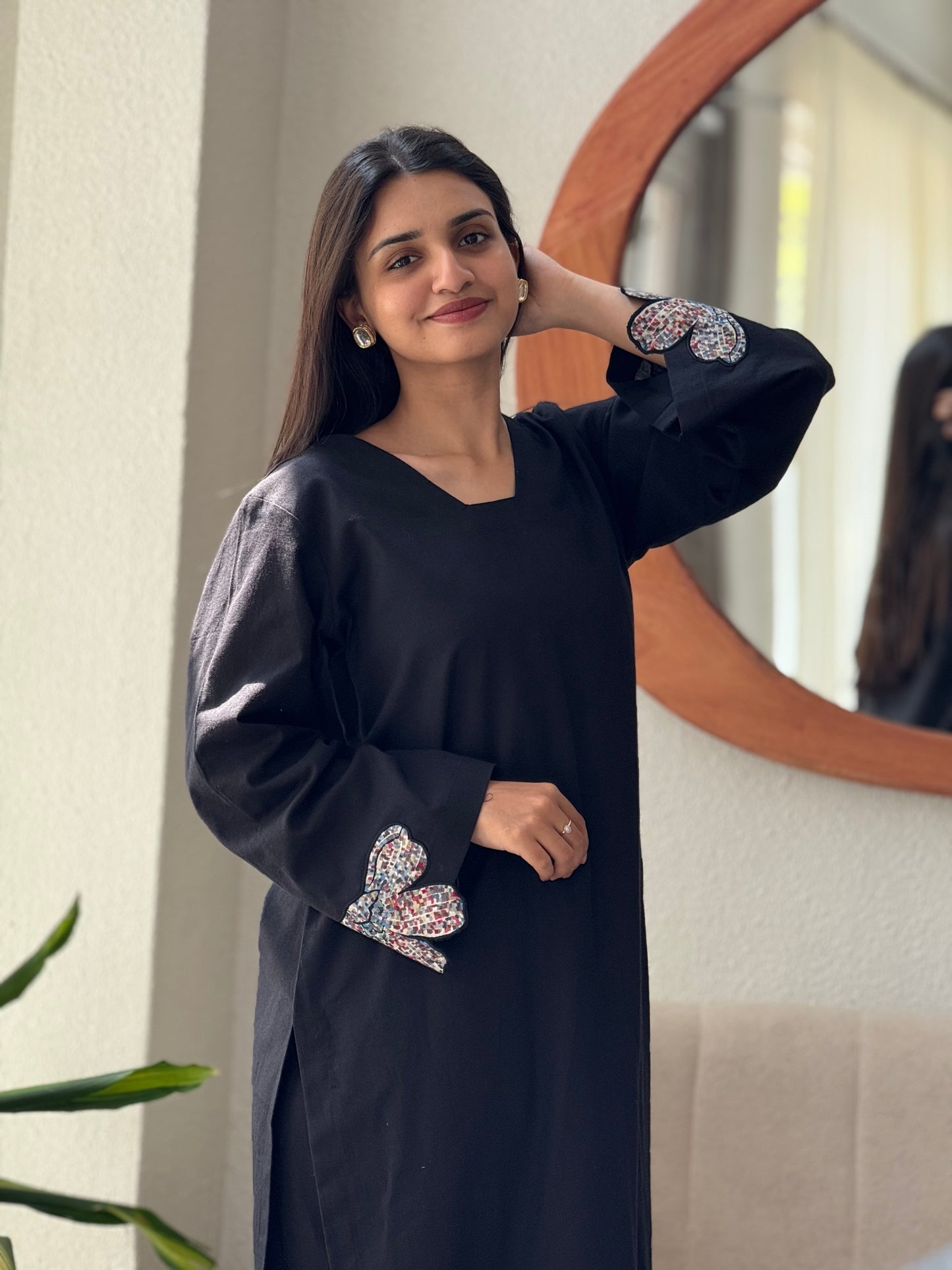 ZU25X255-BLACK FLORED FLEX