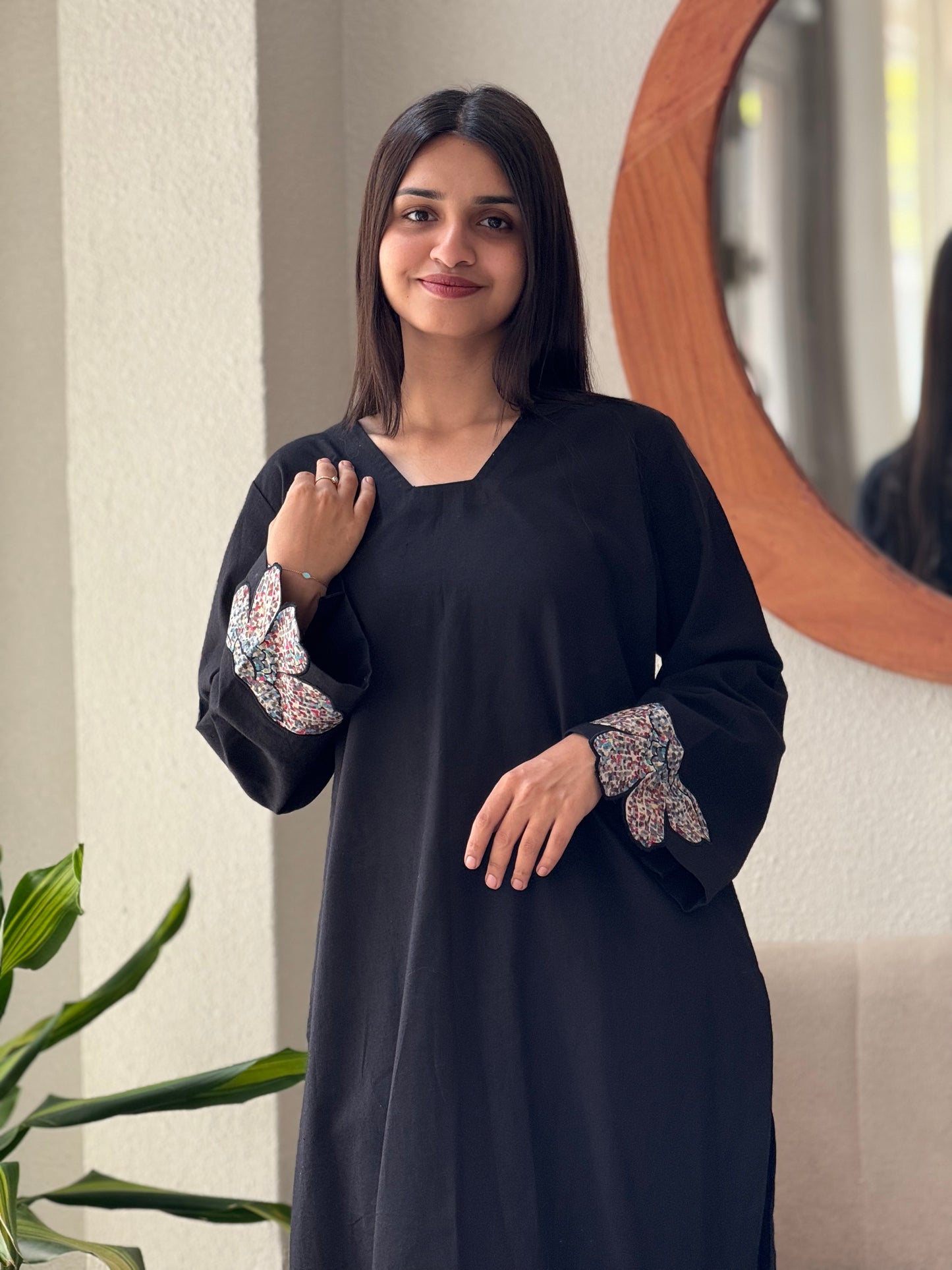 ZU25X255-BLACK FLORED FLEX