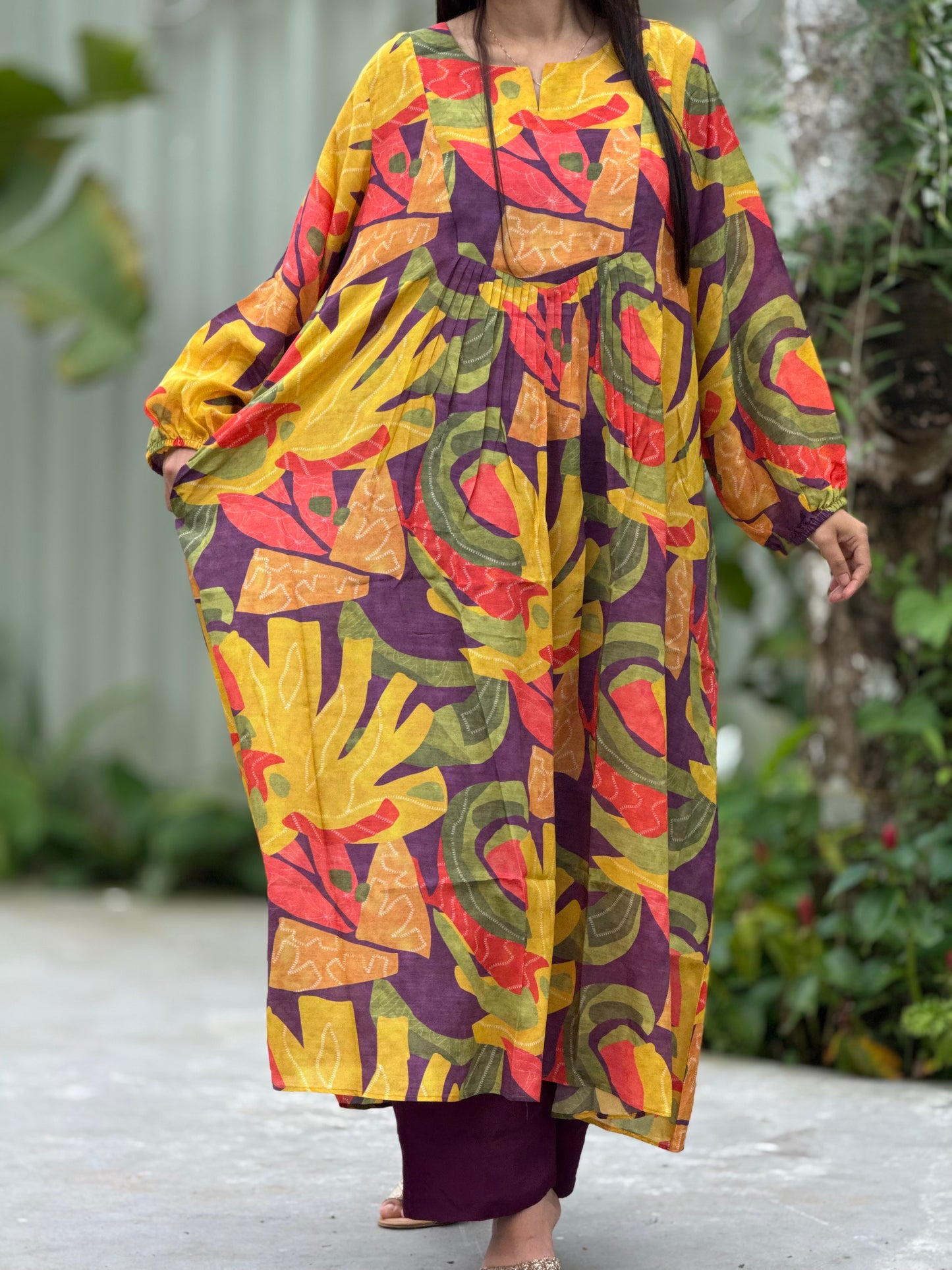 ZU25X402-CRAPE SILK PRINTED