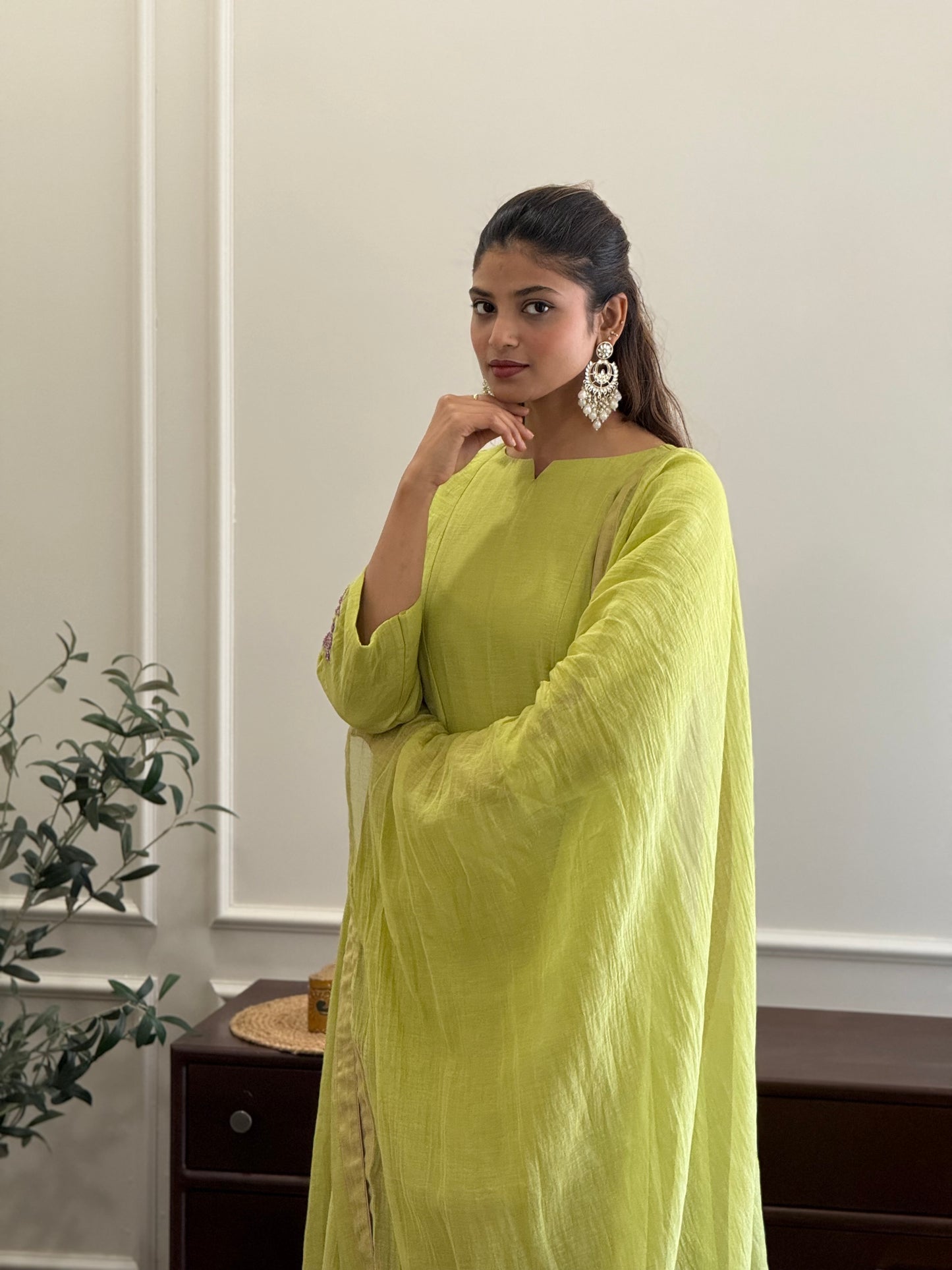 ZU25X231- GREEN CHANDERY