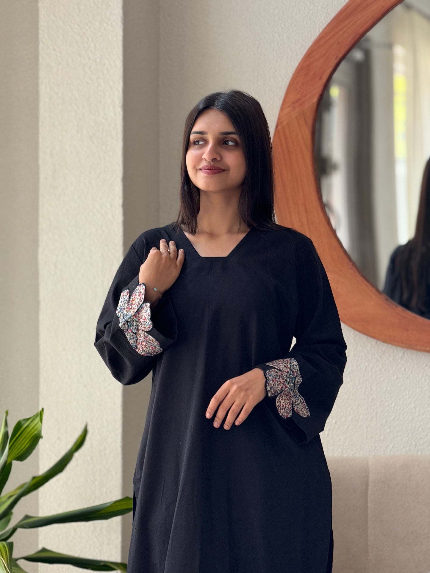 ZU25X255-BLACK FLORED FLEX