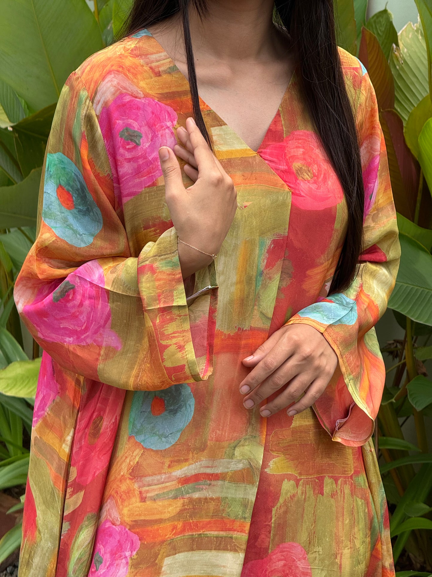 ZU25X396-CRAPE SILK PRINTED