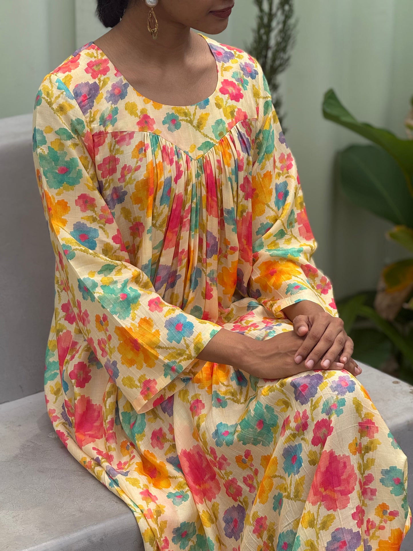 ZU25X353-MUSLIN SILK PRINTED