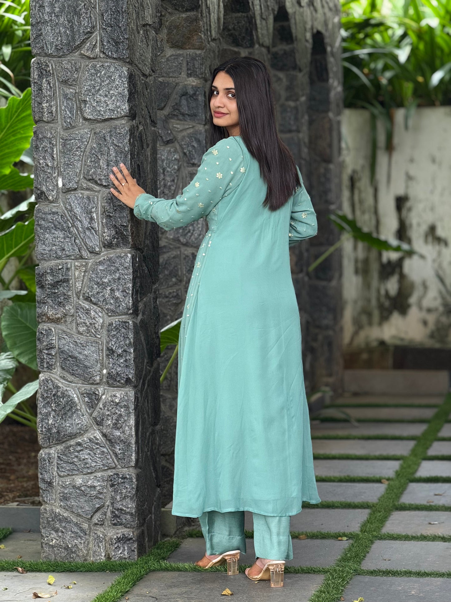 ZU25X249- BLUE GEORGETTE