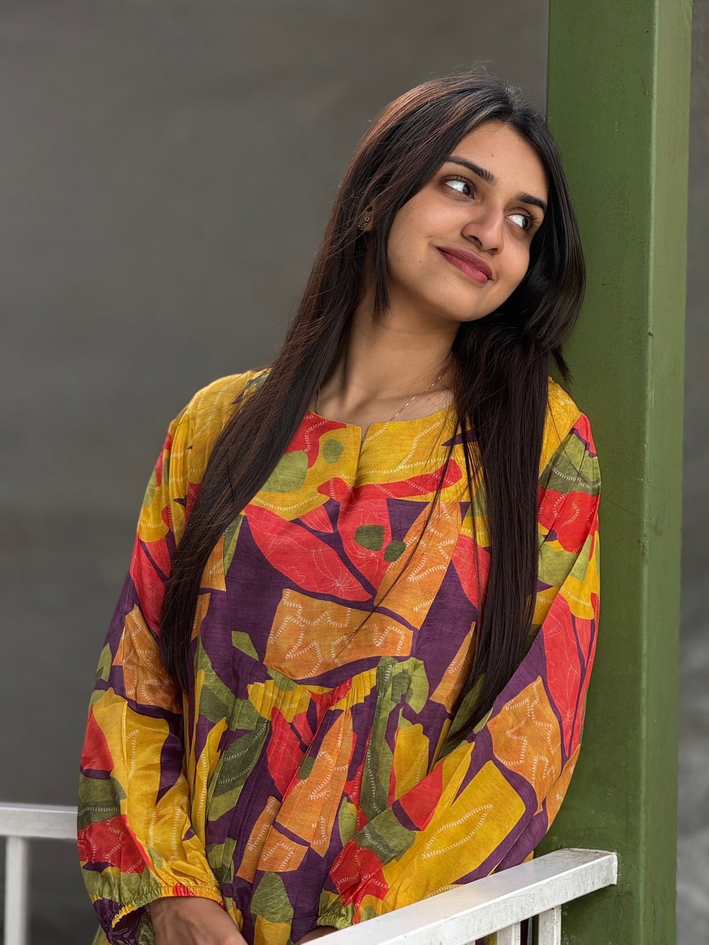 ZU25X402-CRAPE SILK PRINTED