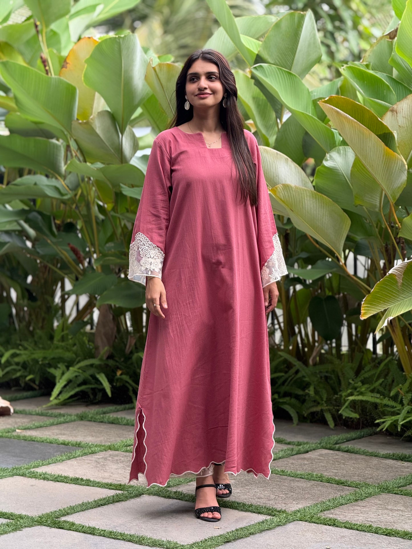 ZU25X386-Blush Lace Co-ord