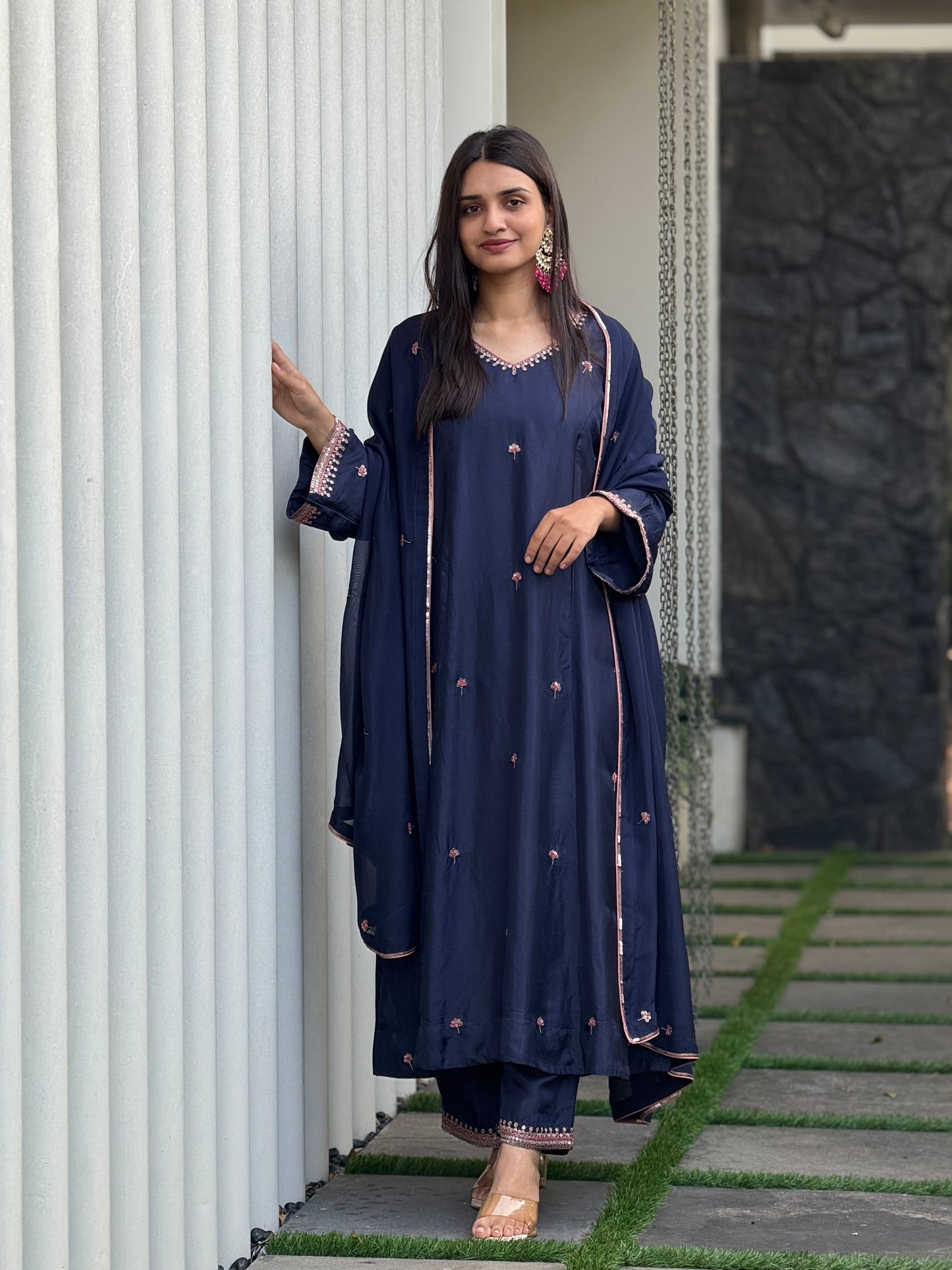 ZU25X263- MUSLIN PANEL NAVY