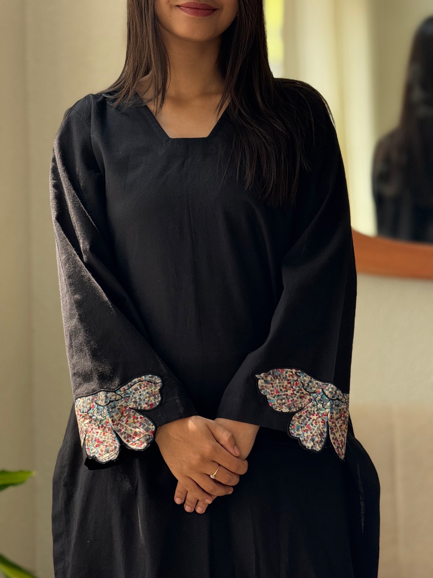 ZU25X255-BLACK FLORED FLEX