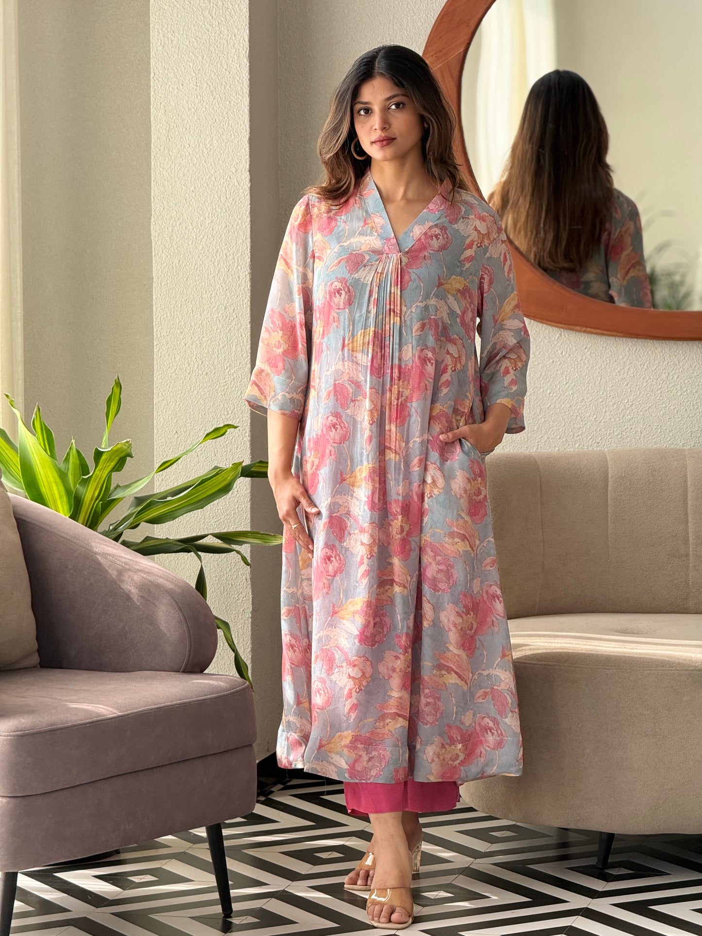 ZU25X301-CRAPE SILK PRINTED