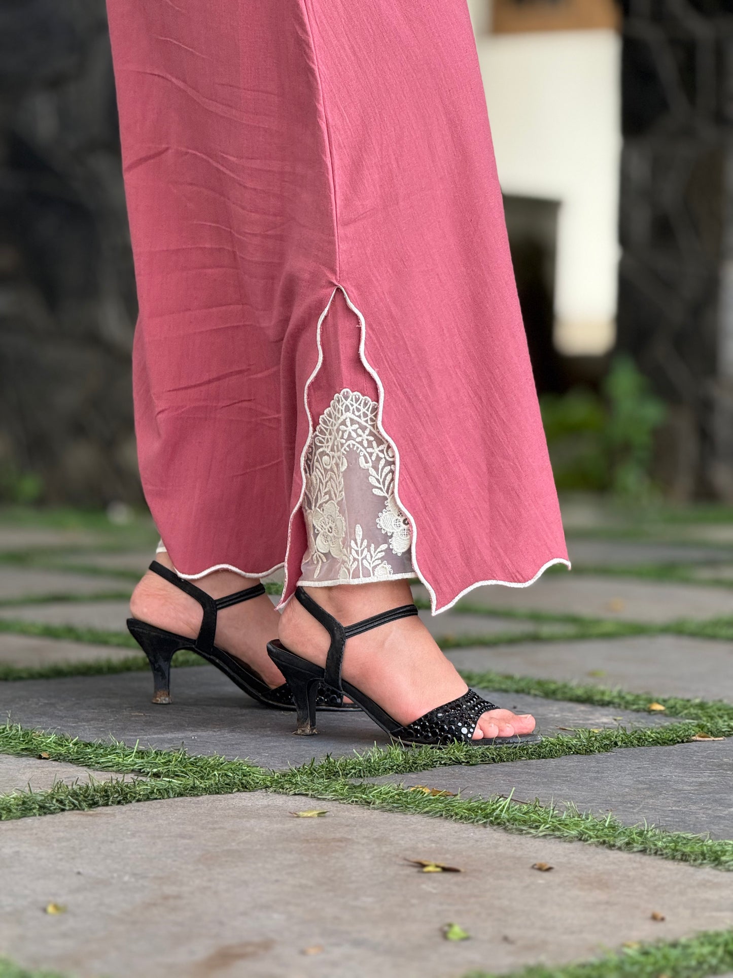 ZU25X386-Blush Lace Co-ord