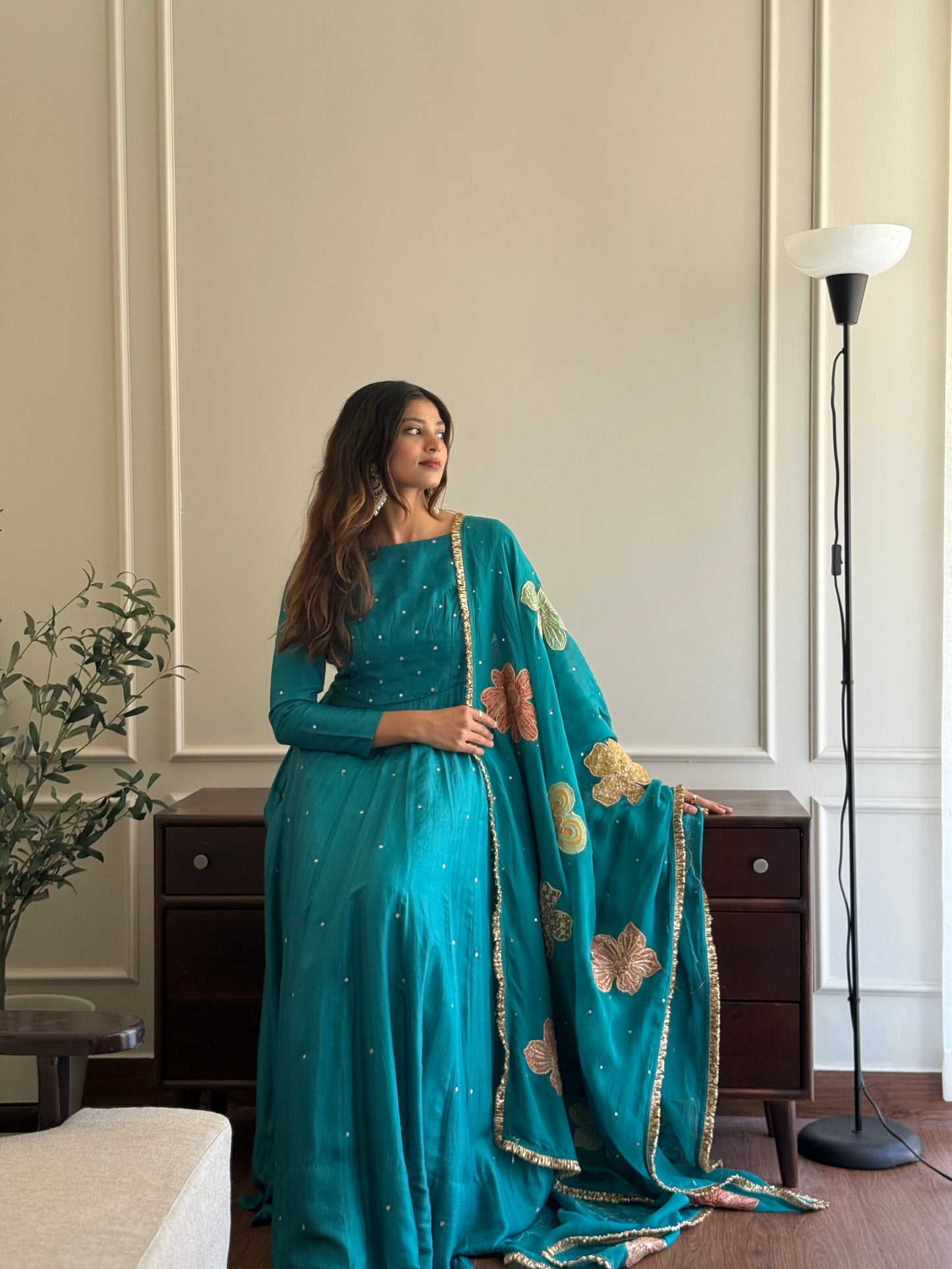 ZU25X232- PANEL TEAL EMB