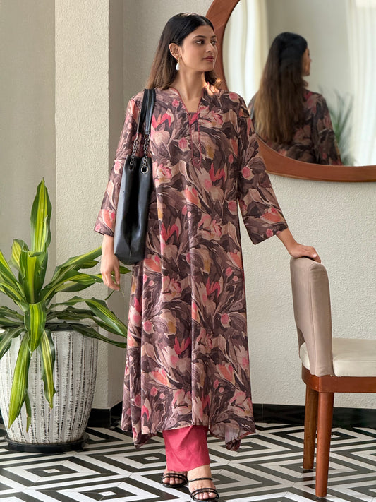 ZU25X331-CRAPE SILK PRINTED