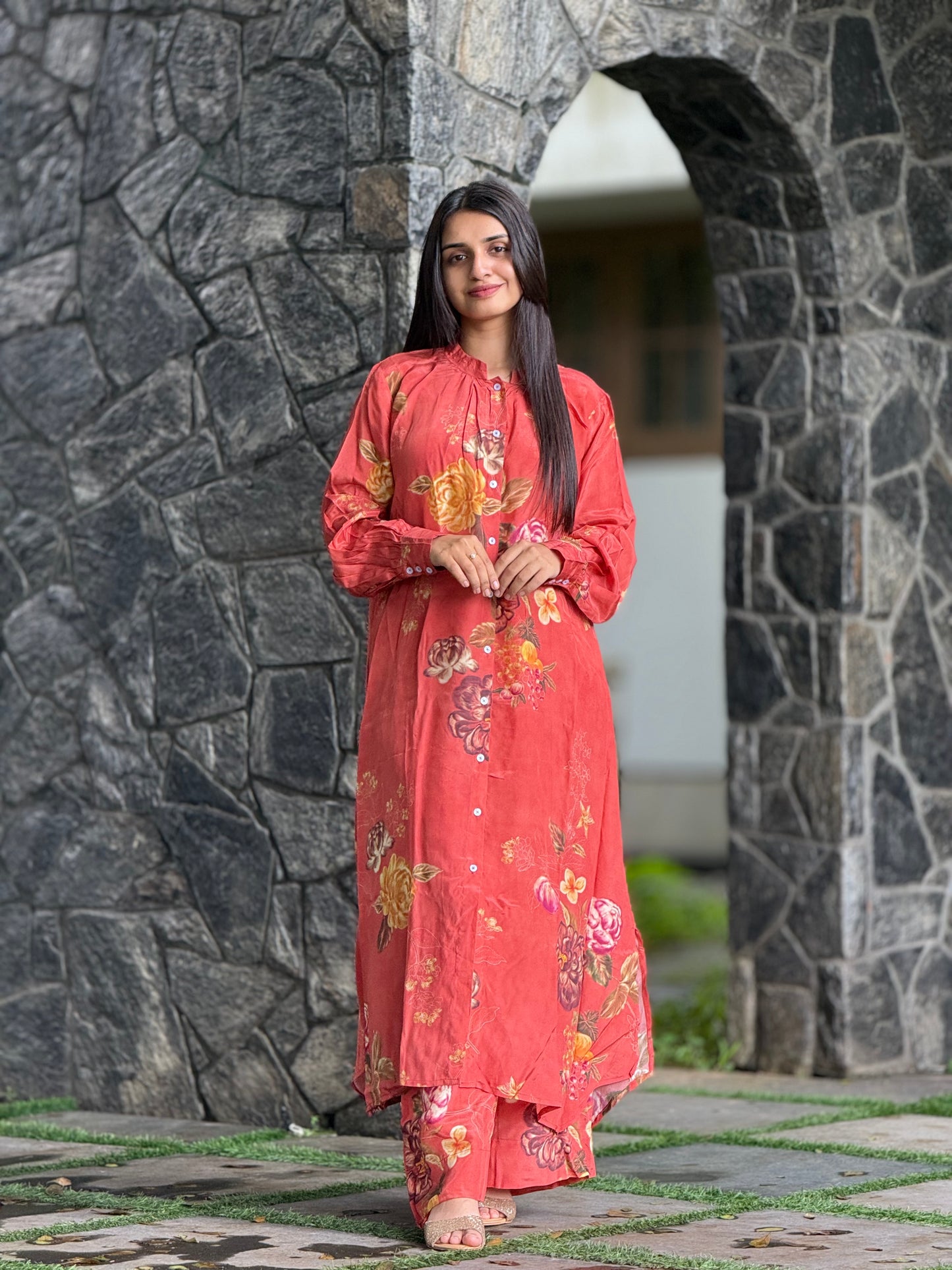 ZU25X403-CRAPE SILK PRINTED