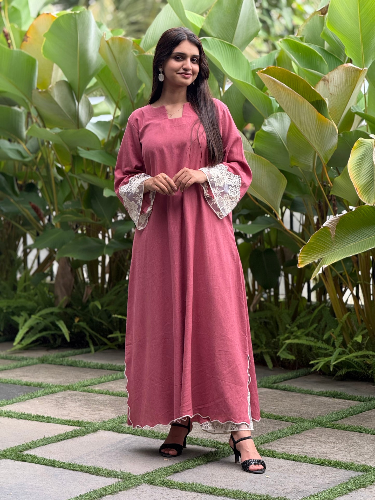 ZU25X386-Blush Lace Co-ord