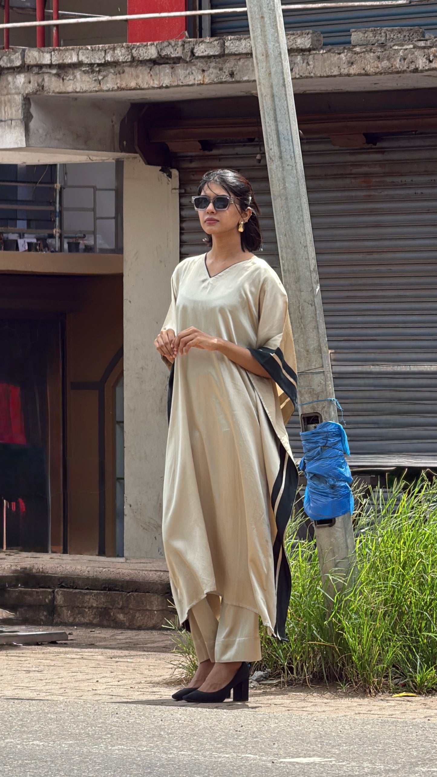 ZU25X379-GULABI KAFTAN