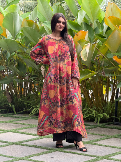 ZU25X395-CRAPE SILK PRINTED