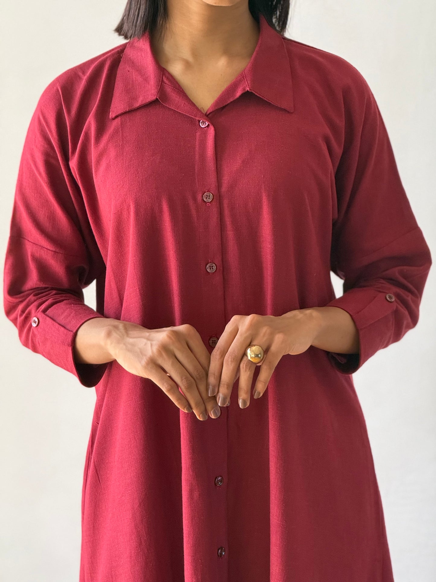 ZU25X370- LINEN KAFTAN