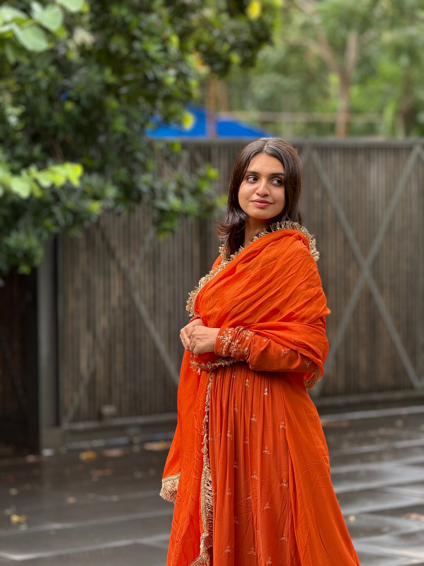 ZU25X170- BURNT GEORGETTE