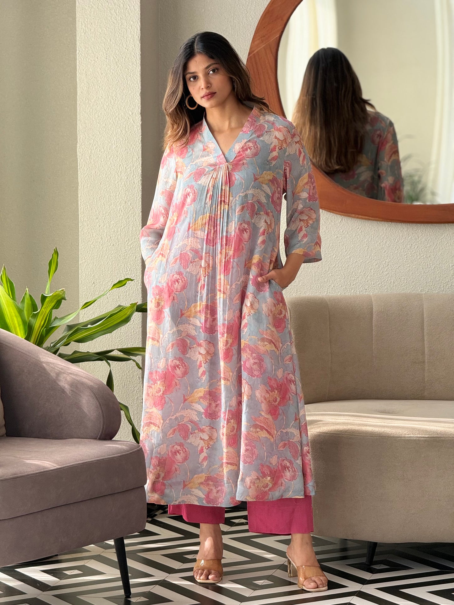 ZU25X301-CRAPE SILK PRINTED