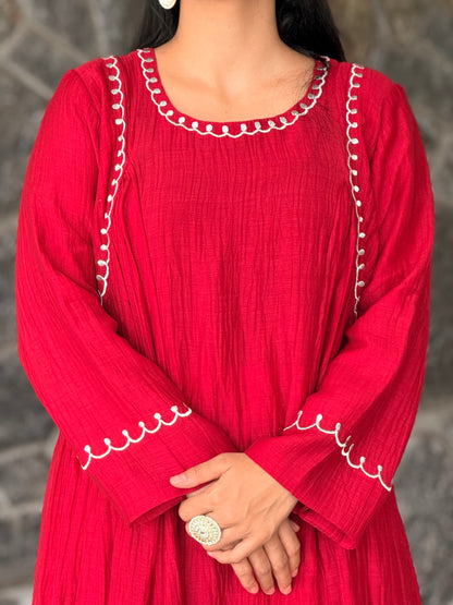 ZU25X285- CHERRY RED EMB