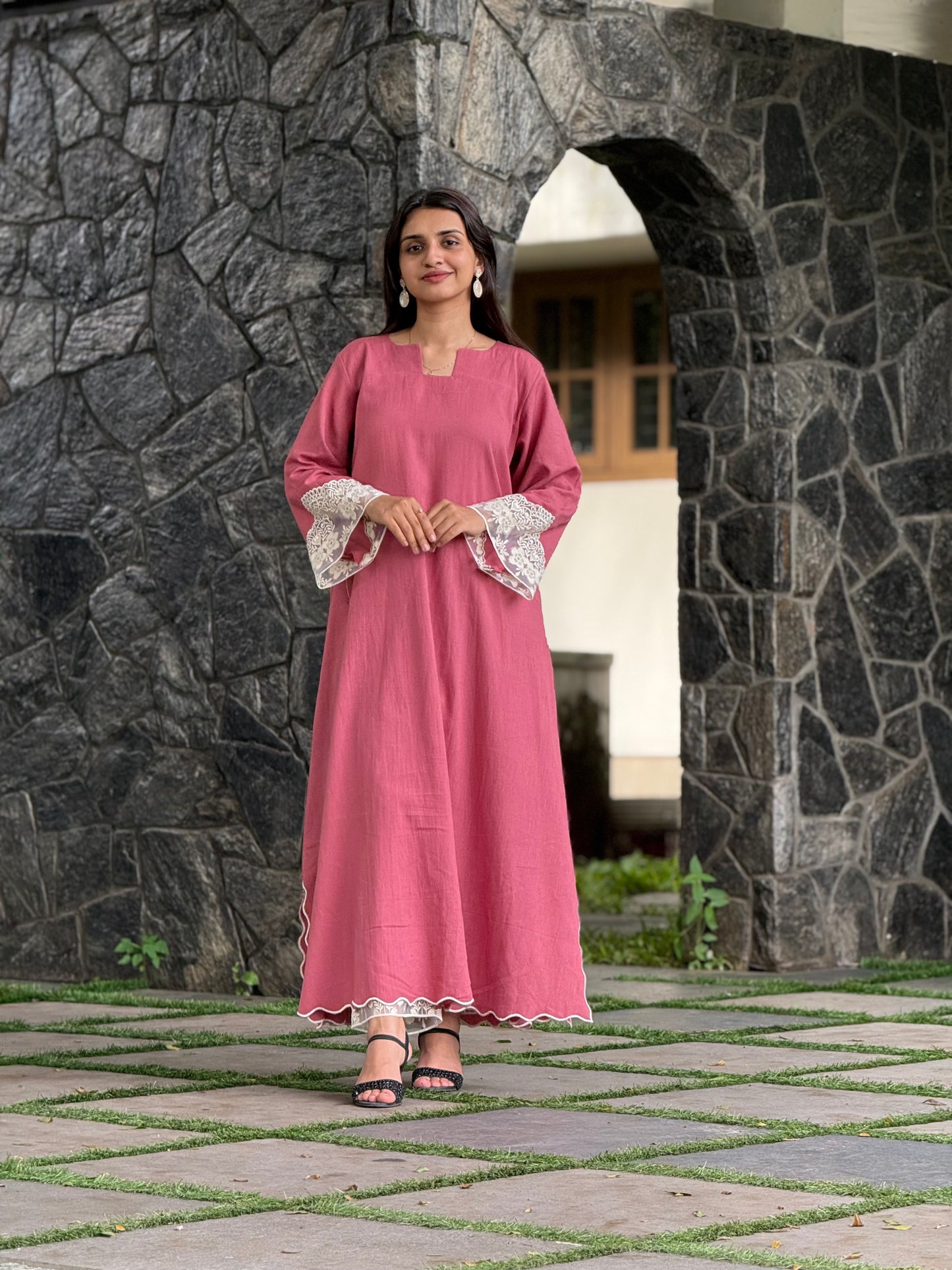 ZU25X386-Blush Lace Co-ord