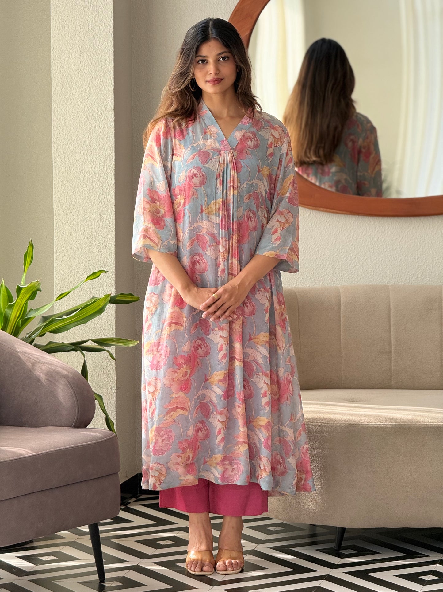 ZU25X301-CRAPE SILK PRINTED
