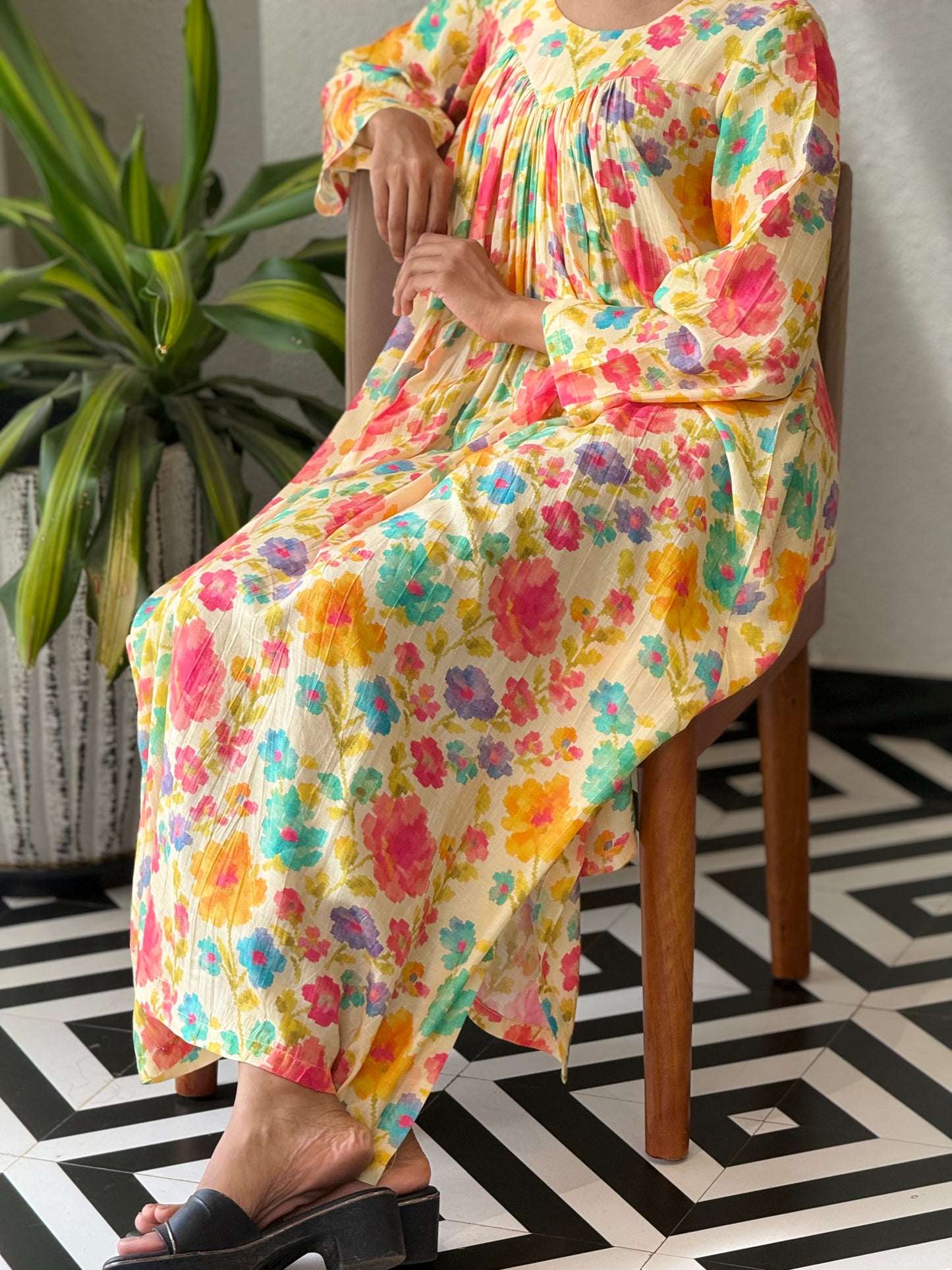 ZU25X353-MUSLIN SILK PRINTED