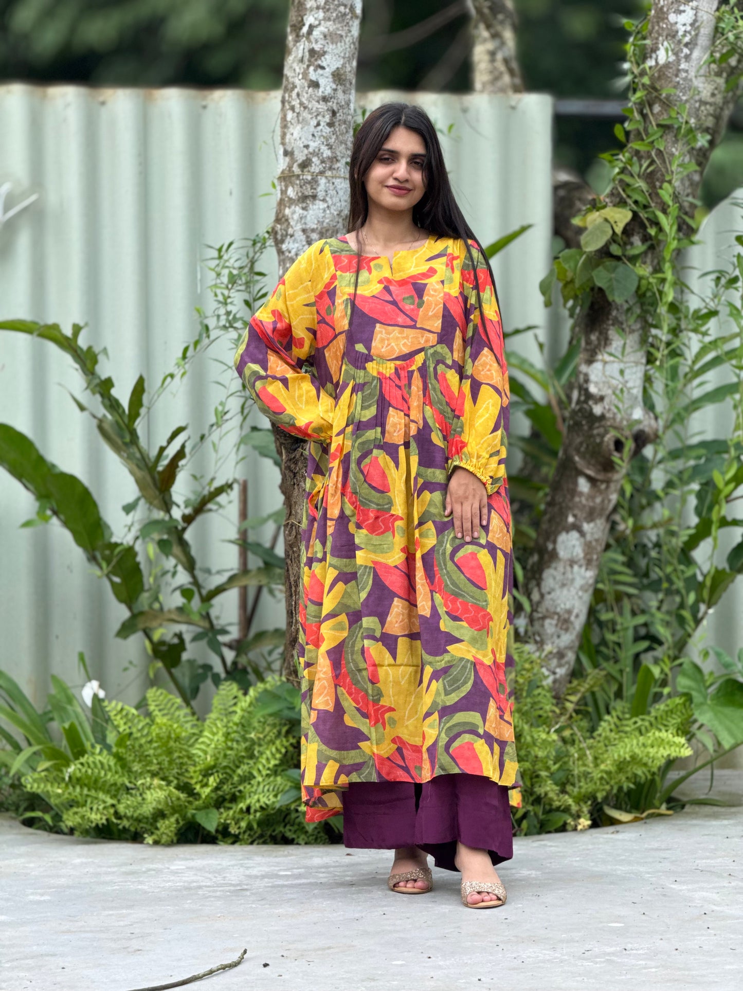 ZU25X402-CRAPE SILK PRINTED