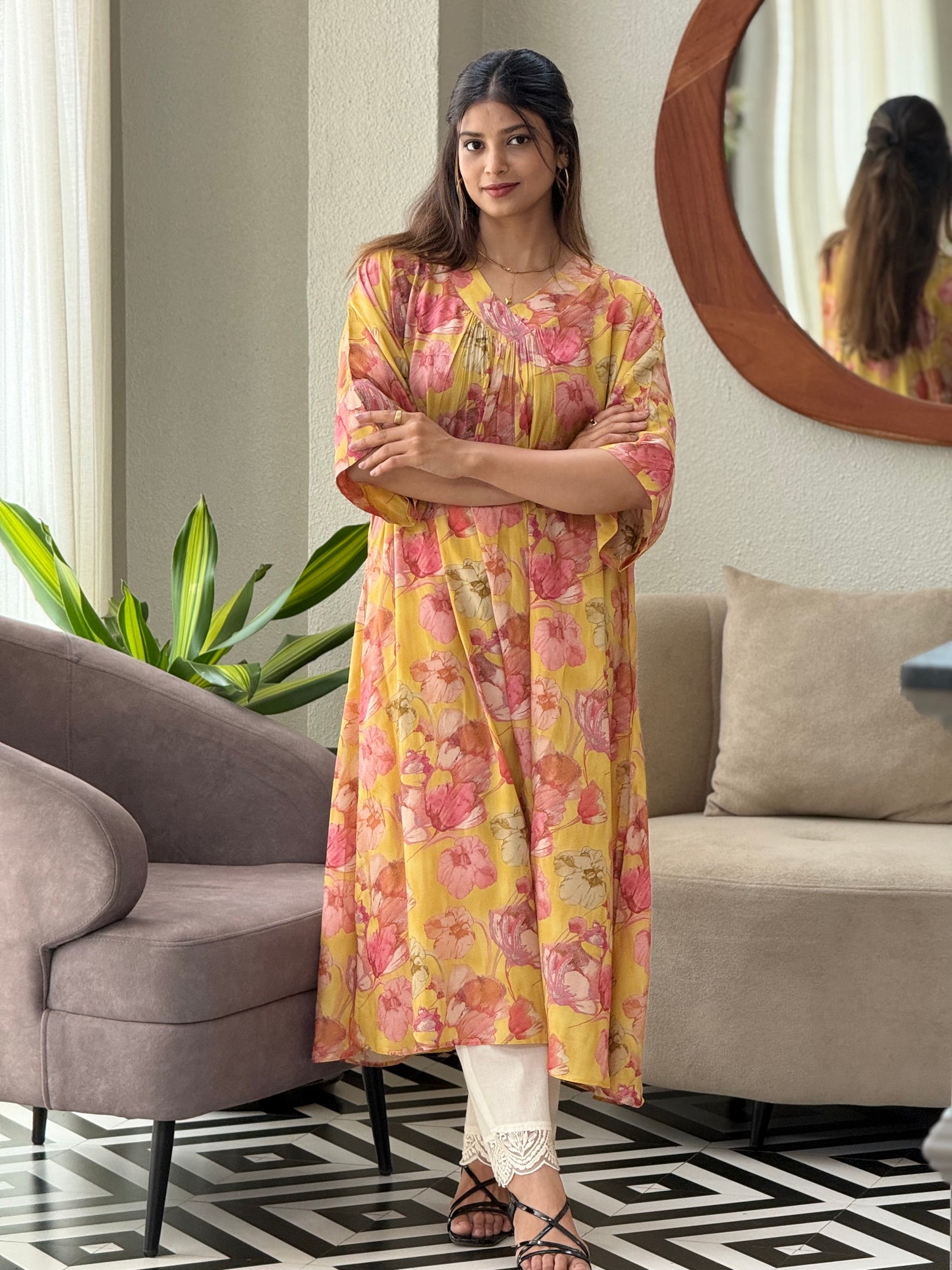 ZU25X327-CRAPE SILK PRINTED