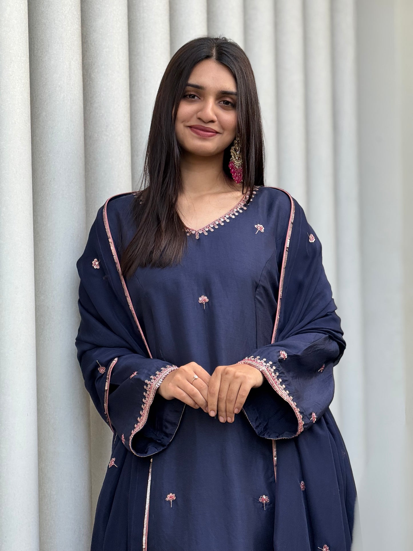 ZU25X263- MUSLIN PANEL NAVY