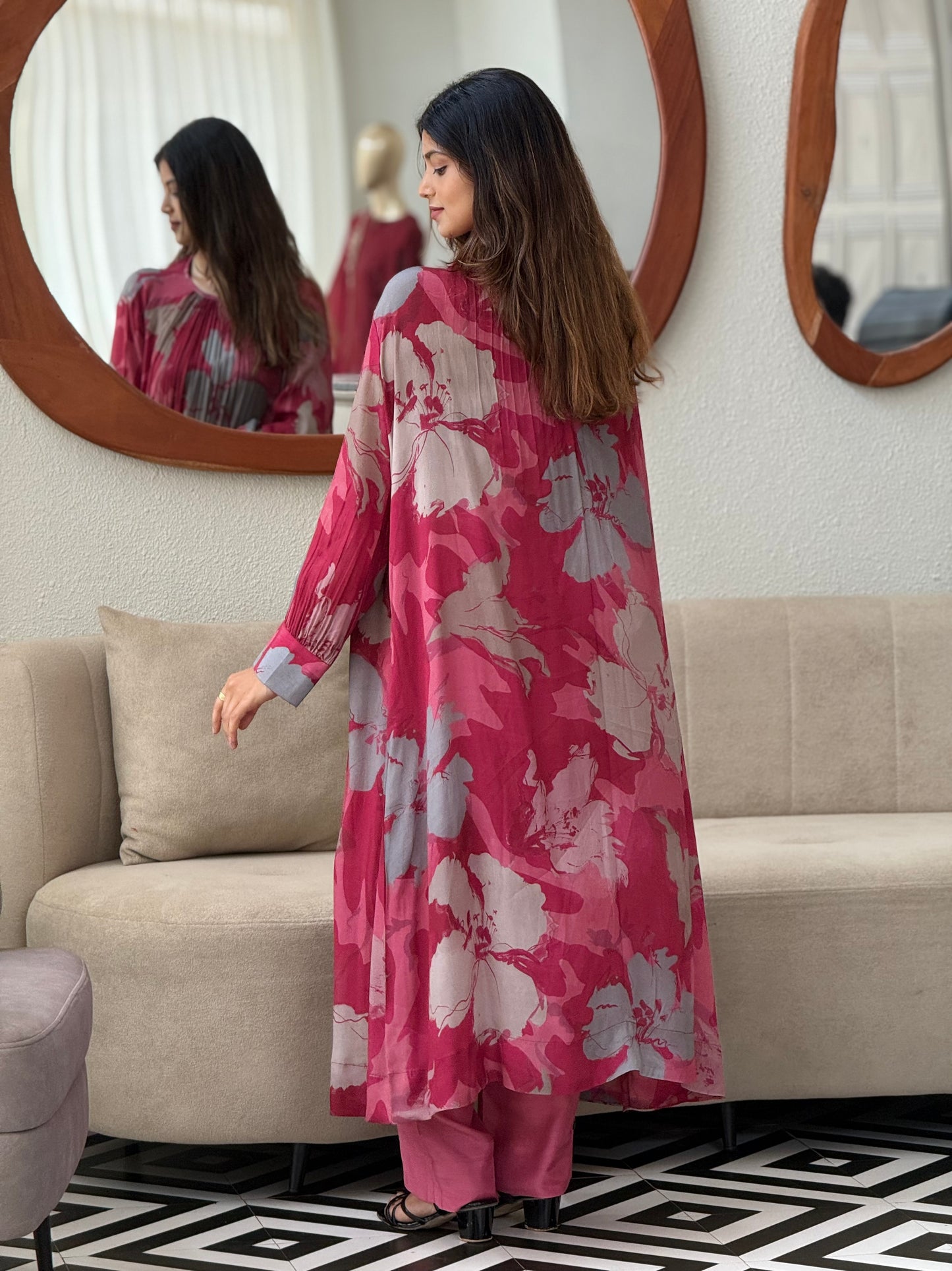 ZU25X326-CRAPE SILK PRINTED