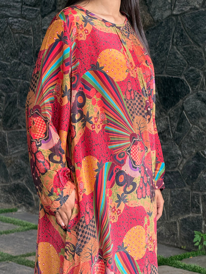 ZU25X395-CRAPE SILK PRINTED